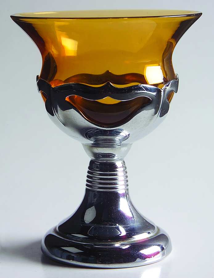Farber Crystal (Chrome) Amber Liquor Cocktail by Farber Brothers-1