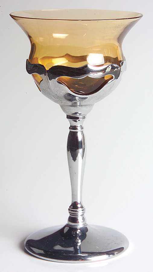 Farber Crystal (Chrome) Amber Liquor Cocktail by Farber Brothers-1