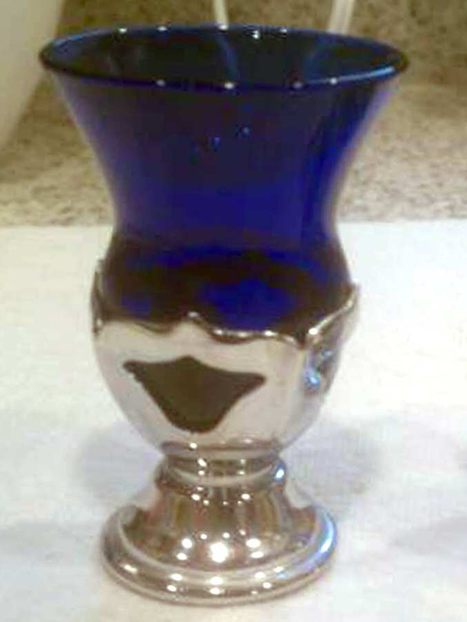 Farber Crystal (Chrome) Royal Blue Cordial by Farber Brothers-1