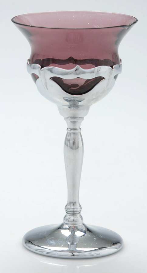 Farber Crystal (Chrome) Amethyst Liquor Cocktail by Farber Brothers-1