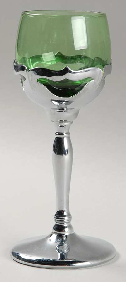Farber Crystal (Chrome) Forest Green Liquor Cocktail by Farber Brothers-1