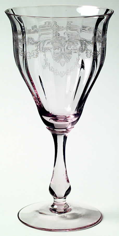 DE107 Pink Water Goblet by Fry-1