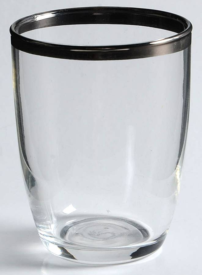 Danish Modern Platinum (Line T353, Platinum Trim) 6 Oz Flat Tumbler by Federal Glass -1