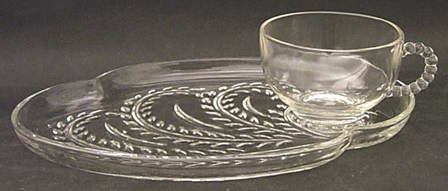 Homestead Snack Plate & Cup Set by Federal Glass -1