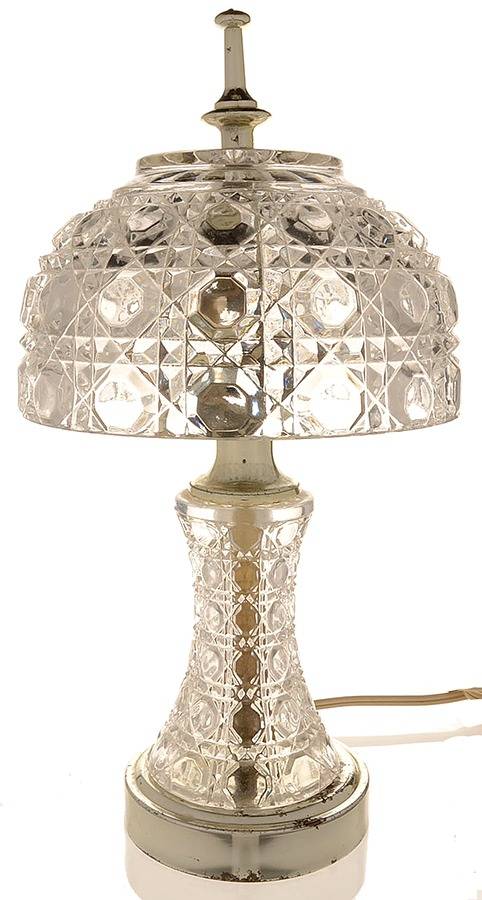 Windsor Clear 20" Electric Lamp & Shade by Federal Glass -1