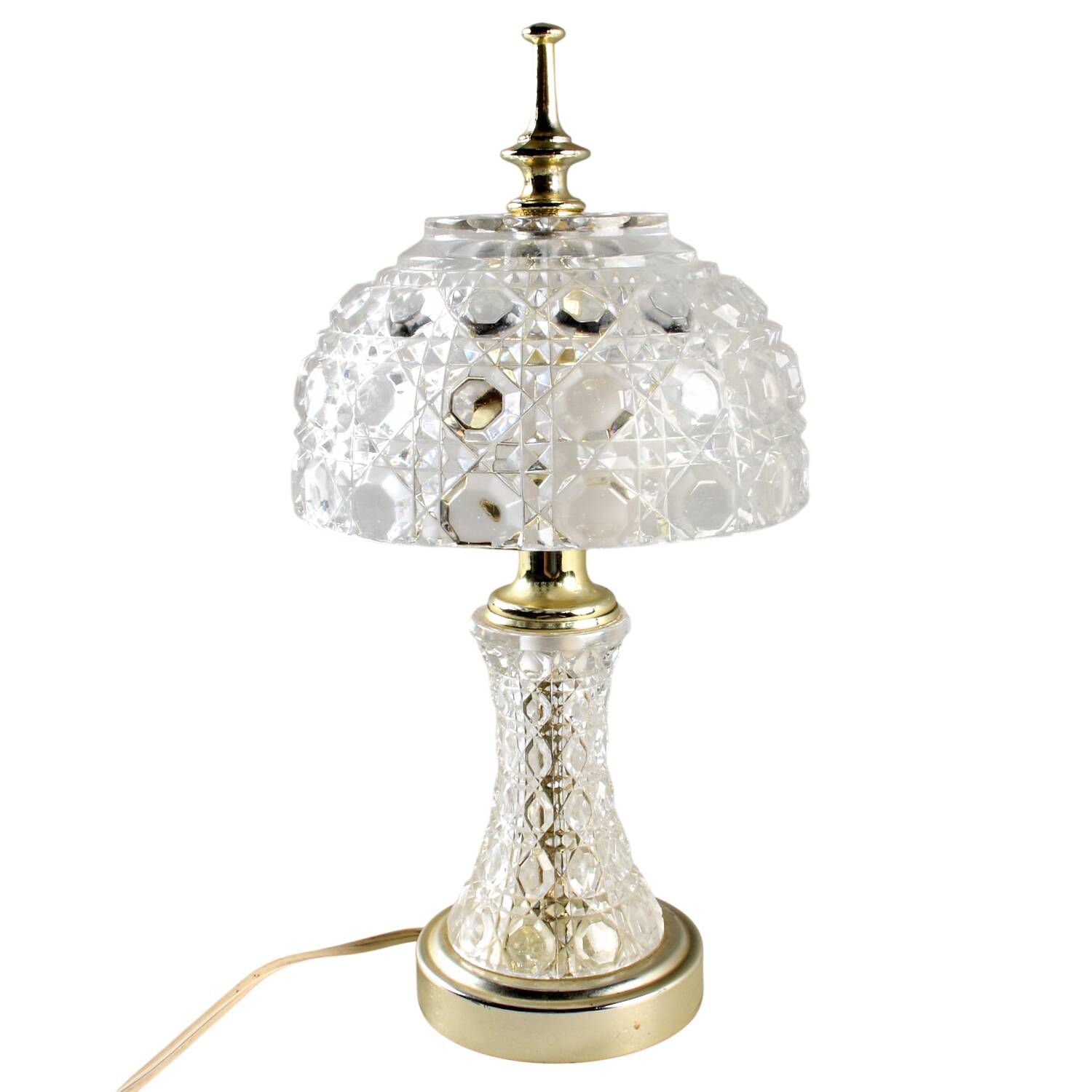 Windsor Clear 12" Electric Lamp & Shade by Federal Glass -1
