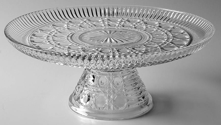 Windsor Clear Cake Plate No Dome by Federal Glass -1
