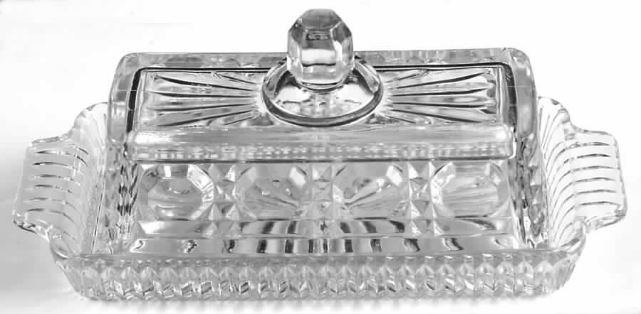 Windsor Clear 1/4 Pound Covered Butter by Federal Glass -1