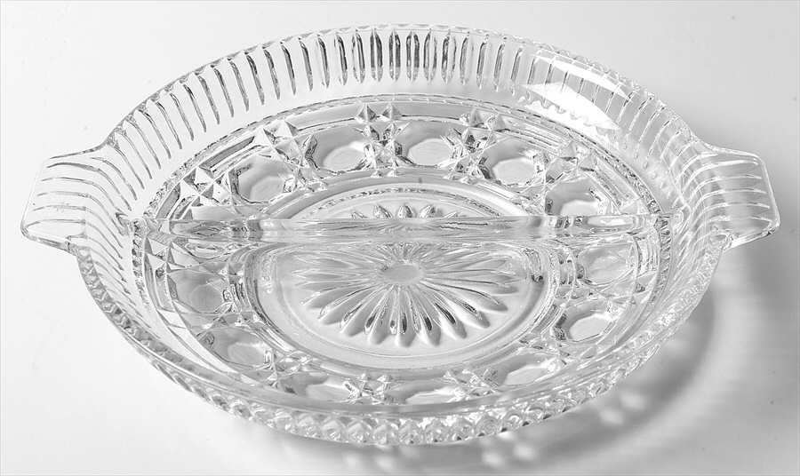 Windsor Clear 8" Round 2 Part Relish by Federal Glass -1