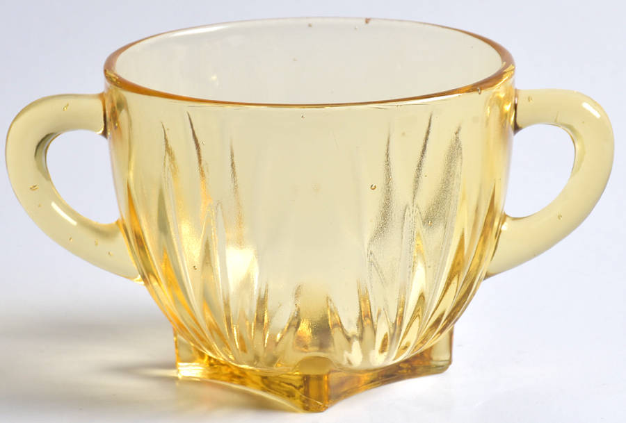Star Amber Open Sugar by Federal Glass -1