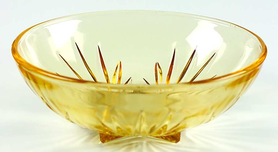 Star Amber Small Fruit Dessert Bowl by Federal Glass -1