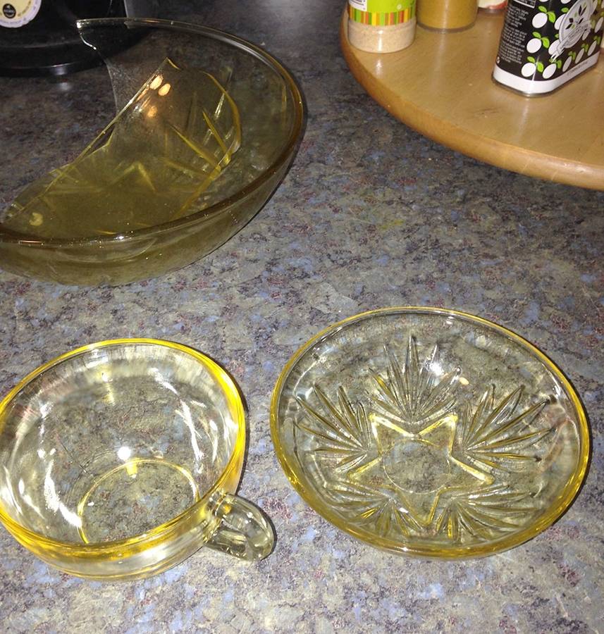 Star Amber Small Fruit Dessert Bowl by Federal Glass -1