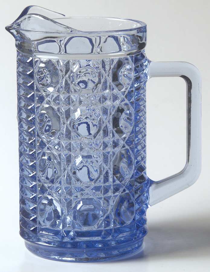 Windsor Blue Pint Pitcher by Federal Glass -1