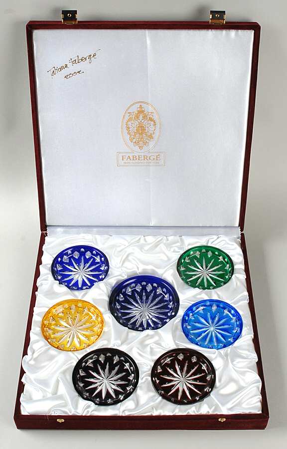 Xenia (7 Piece) Coaster Set & Case (6 COAM & COAWB) by Faberge-1