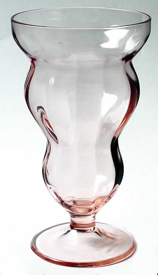 Lido Rose Glow 15 Oz Footed Tumbler by Federal Glass -1