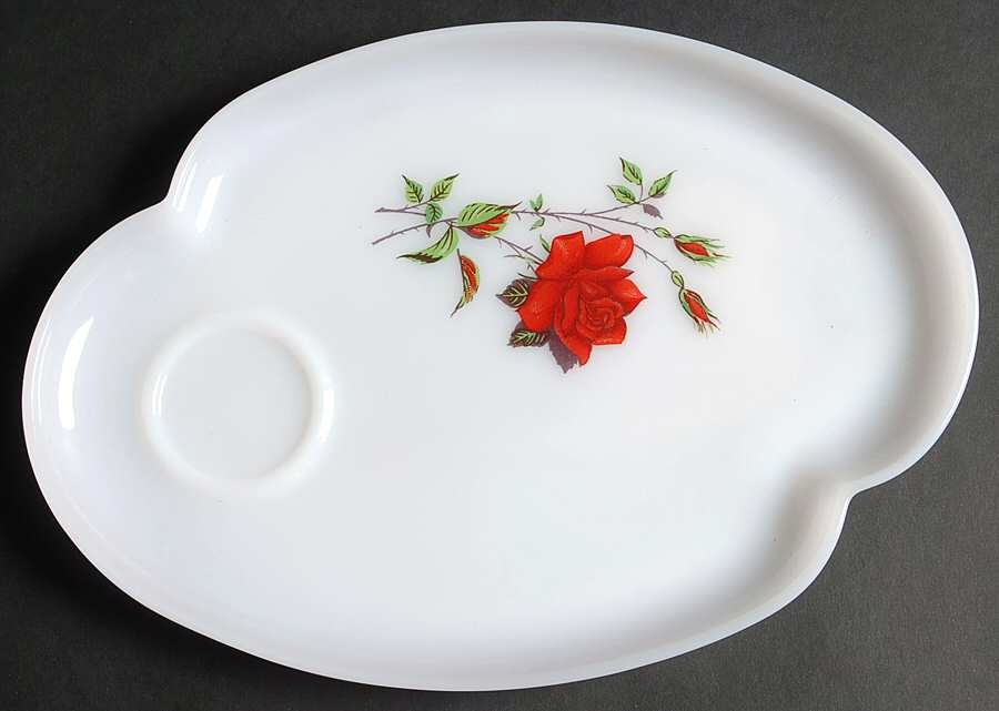Rosecrest Snack Plate No Cup by Federal Glass -1
