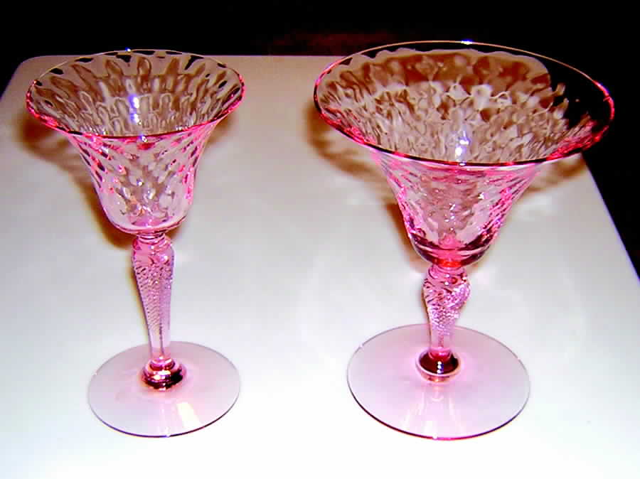 7542 Pink (All Pink) Wine Glass by Fry-1