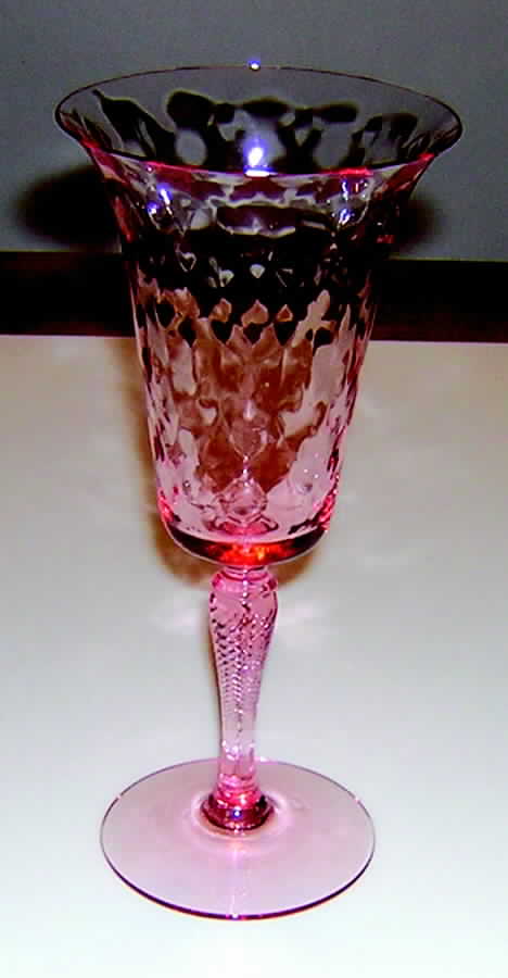 7542 Pink (All Pink) Water Goblet by Fry-1