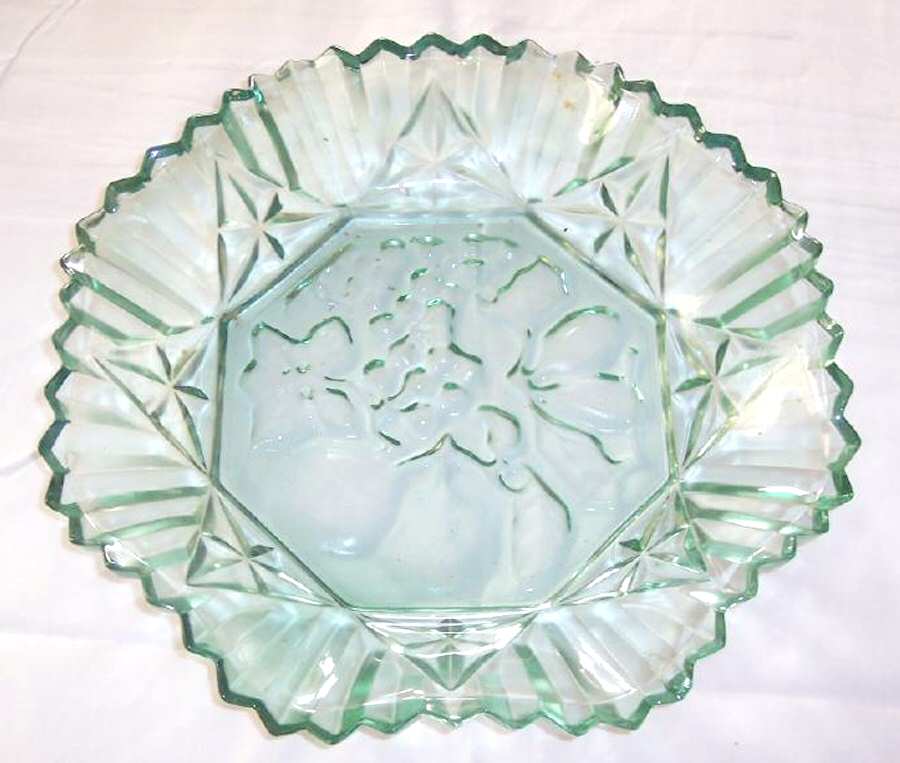 Pioneer Green 10" Round Bowl by Federal Glass -1