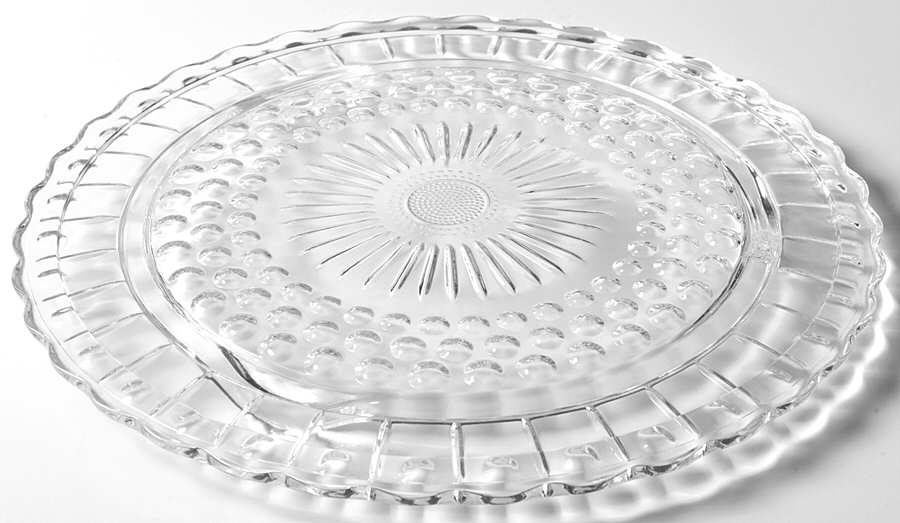 2889 Clear Footed Cake Plate by Federal Glass -1