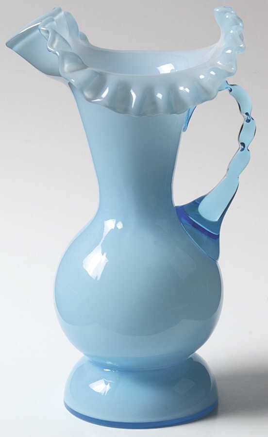 Blue Overlay 12 Oz Pitcher by Fenton-1