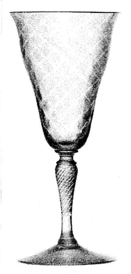 7541 Clear (Clear Stem) Water Goblet by Fry-1
