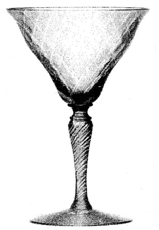 7541 Pink (Diamond Optic) Champagne/Tall Sherbet by Fry-1