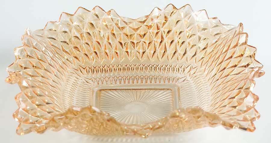 Traditions-Square-Amber 6" Bon Bon by Federal Glass -1