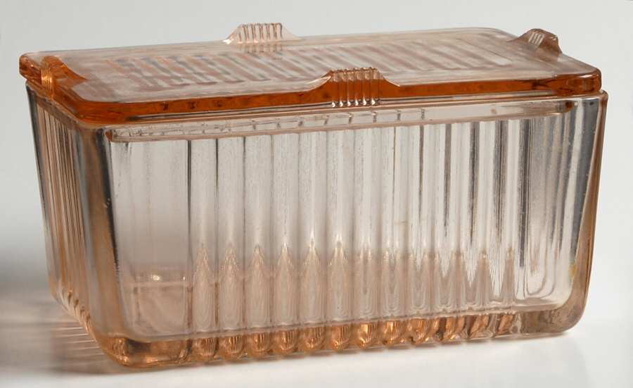 FEG37 Pink Medium Refrigerator Jar & Lid by Federal Glass -1