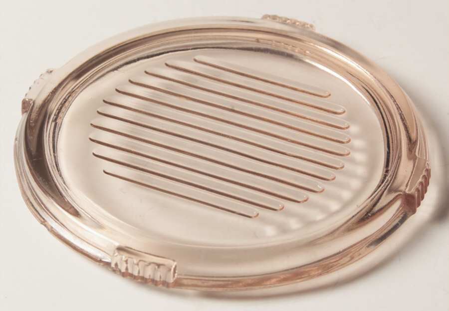 FEG37 Pink Lid for Small Refrigerator Jar by Federal Glass -1