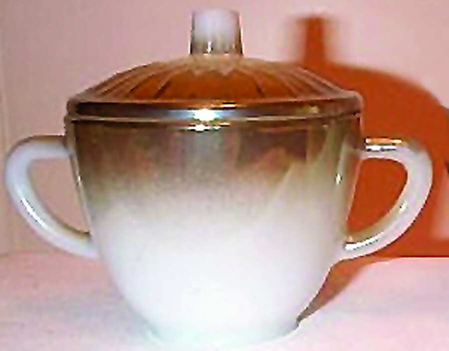 Mesa Sugar Bowl & Lid by Federal Glass -1