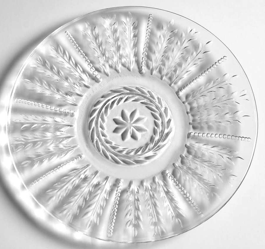 Wheat and Star Clear Bread & Butter Plate by Federal Glass -1