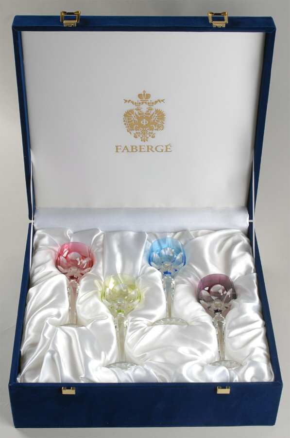 Lausanne Liquor Cocktail (Set/4-Sky,Amethyst,Lt Green,&Pink by Faberge-1