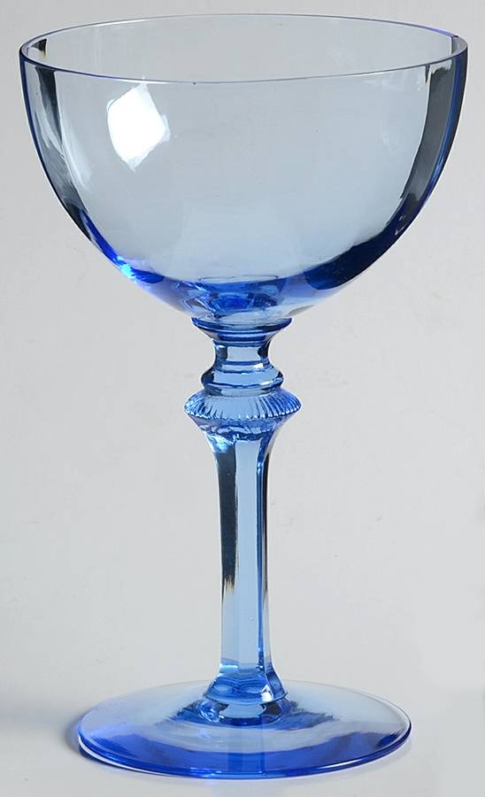 7553 Blue Champagne/Tall Sherbet by Fry-1