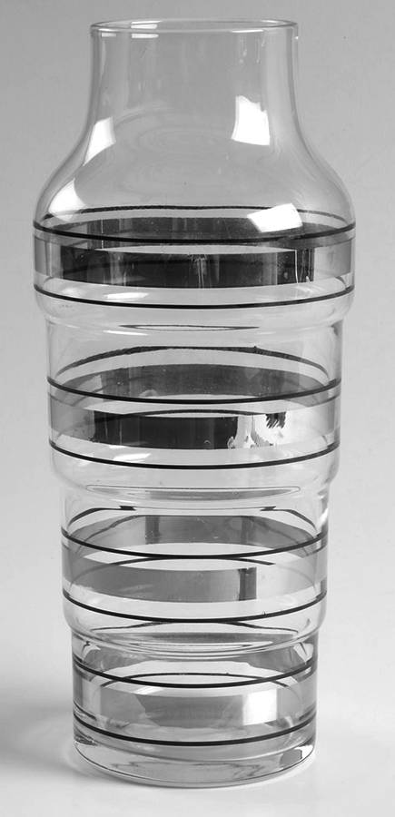 Radio Bar (Platinum Bands) Cocktail Shaker No Lid by Federal Glass -1