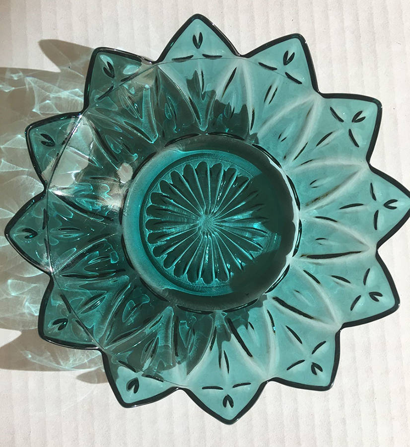 Petal Blue 5" Round Bowl by Federal Glass -1