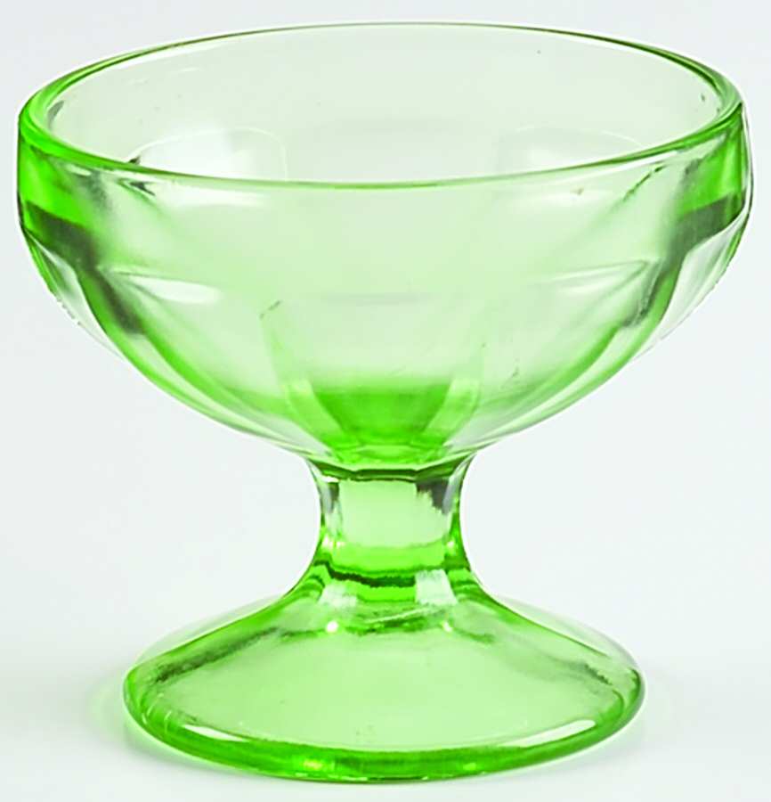 FEG22 Green Low Sherbet by Federal Glass -1
