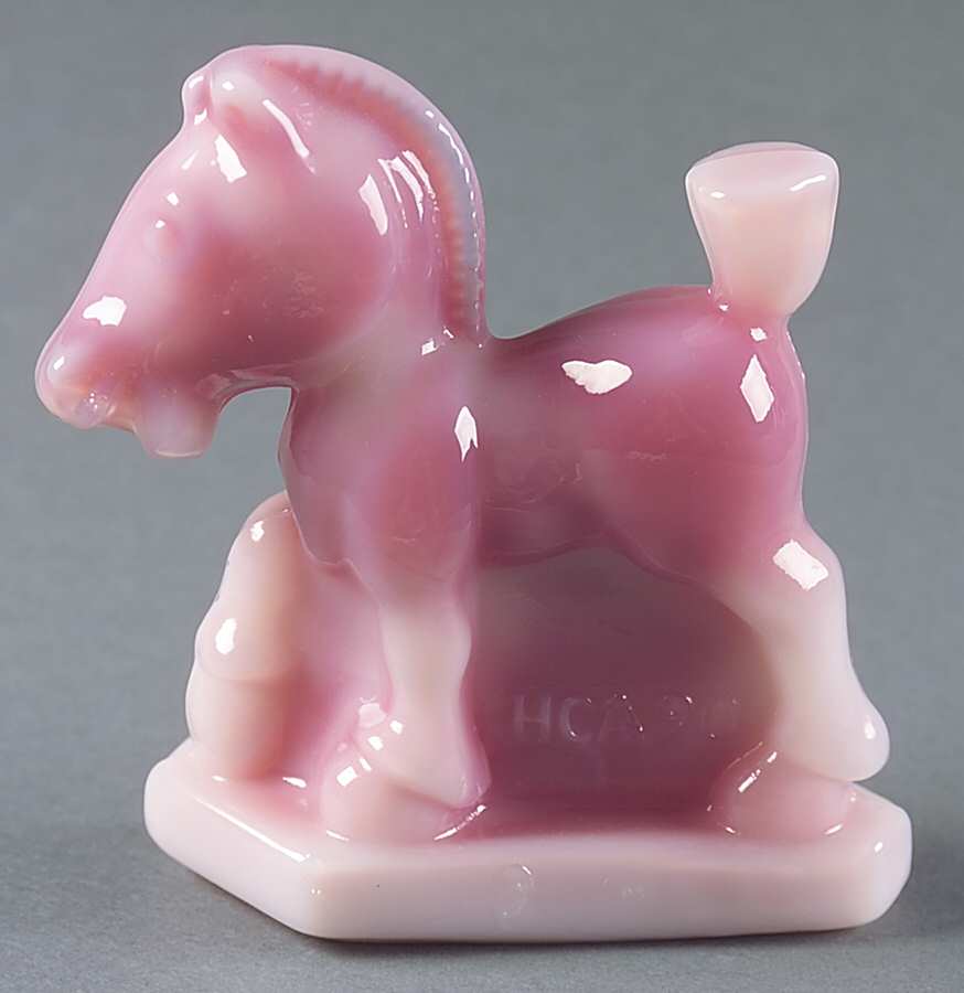 Heisey Animals & Figurines Oscar (Plug Horse)-Rosalene by Fenton-1
