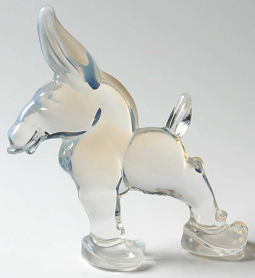 Heisey Animals & Figurines French Opalescent Donkey by Fenton-1
