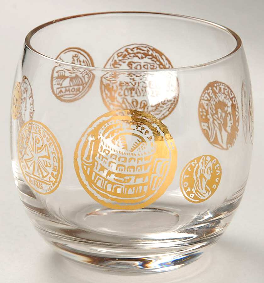 Roma Coins 10 Oz Roly Poly by Federal Glass -1