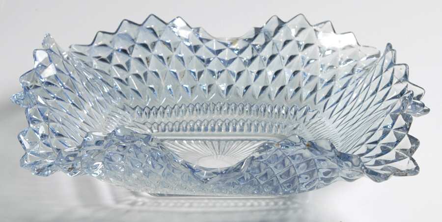 FEG8 Square Blue 6" Bon Bon by Federal Glass -1