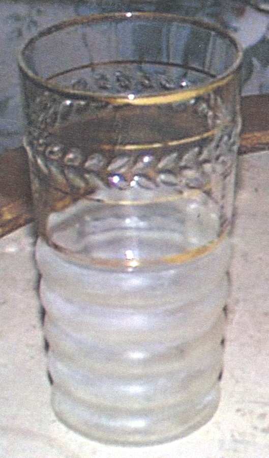 145R-Gold Trim, Frosted Juice Glass by Federal Glass -1
