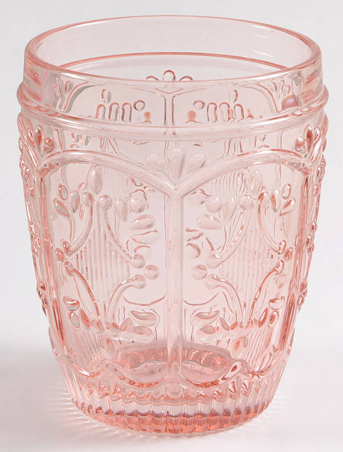 Trestle Pink Double Old Fashioned by Fitz and Floyd-1
