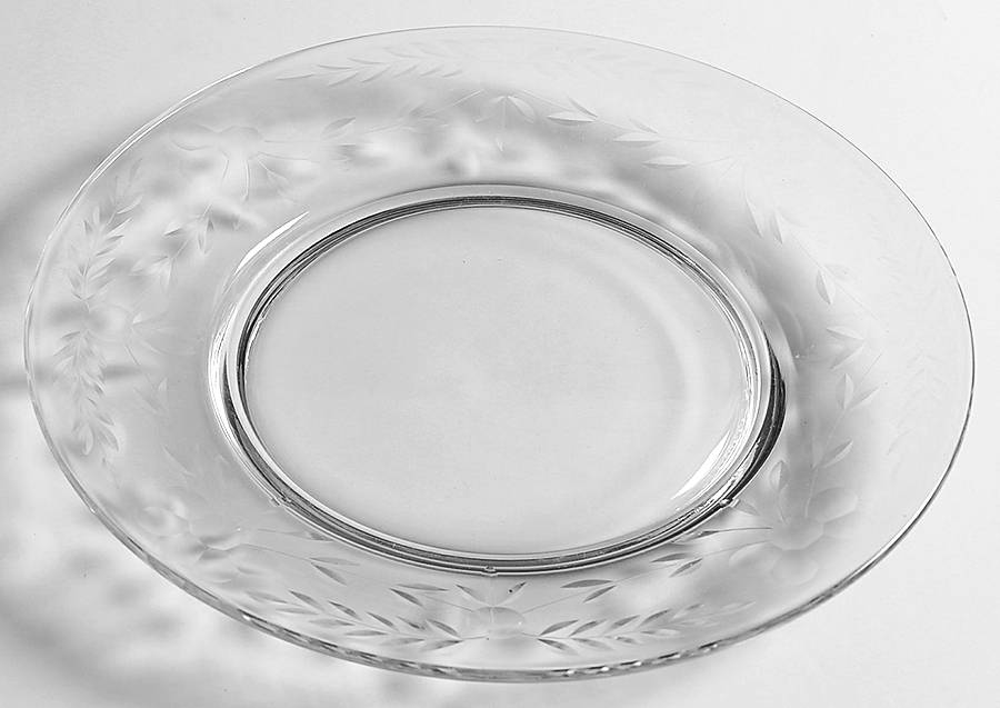 Bouquet Clear Luncheon Plate by Glastonbury - Lotus-1