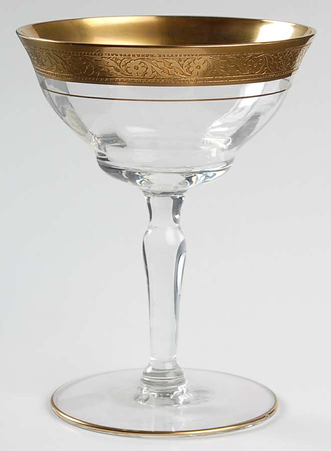 Minton 1125 (Gold, Optic) Low Sherbet by Glastonbury - Lotus-1