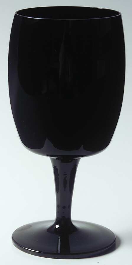Accent Black Water Goblet by Gorham Crystal-1