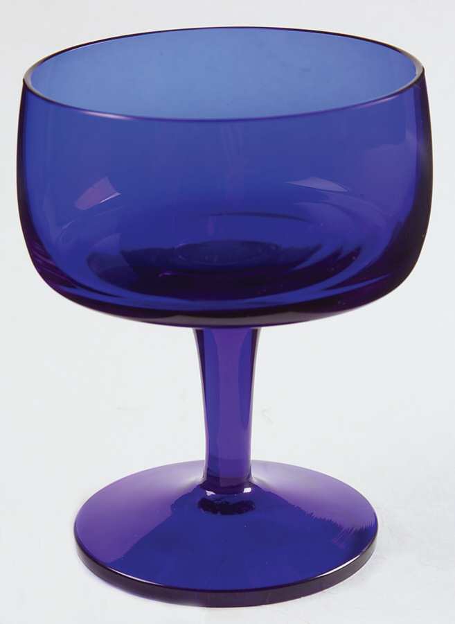 Accent Cobalt-Blue Champagne/Tall Sherbet by Gorham Crystal-1