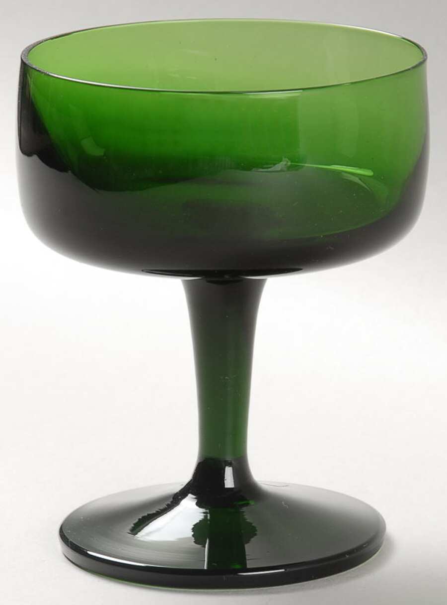 Accent II Green Champagne/Tall Sherbet by Gorham Crystal-1