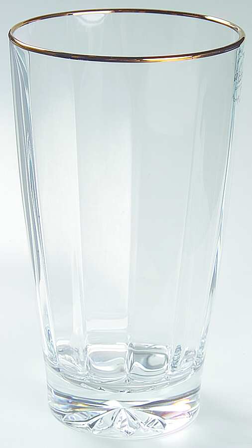 Andante Gold (Gold Trim) Highball Glass by Gorham Crystal-1