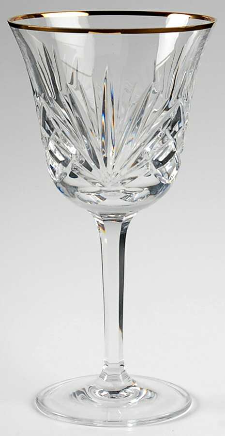 Cherrywood Gold Tall Water Goblet by Gorham Crystal-1